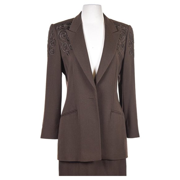 Escada by Margaretha Ley Blazers 38 Brown - Picture 1 of 6